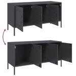 vidaXL Meuble TV anthracite 100 5x39x50 5 cm acier