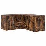 vidaXL Armoire d'angle chêne fumé 160x40x45 cm bois d'ingénierie