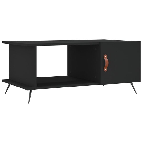 vidaXL Table basse noir 90x50x40 cm bois d'ingénierie