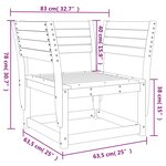 vidaXL Chaise de jardin blanc bois massif de pin