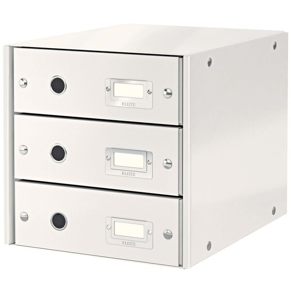 Leitz armoire à tiroirs wow blanc 3 tiroirs