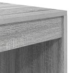 vidaXL Bureau avec rangement Gris Sonoma Bois reconstitué