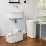 Curver Panier à linge Style 45 L Blanc vintage
