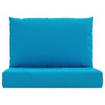vidaXL Coussins de palette lot de 2 bleu clair tissu oxford