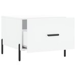 vidaXL Table basse blanc 50x50x40 cm bois d'ingénierie