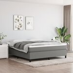 vidaXL Cadre de lit sans matelas gris foncé 180x200 cm tissu