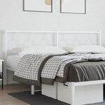 vidaXL Tête de lit métal blanc 200 cm