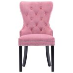 vidaXL Chaises à manger lot de 4 rose velours