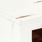 vidaXL Meuble TV Blanc 120x30x40 cm Bois d'acacia massif