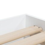 vidaXL Cadre de lit avec tiroirs sans matelas blanc 75x190 cm