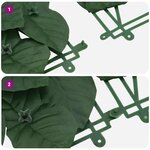 vidaXL Écran de balcon avec feuilles vert foncé 200x150 cm