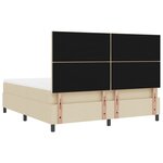 vidaXL Lit à ressort avec matelas & LED Crème 180x200 cm Tissu
