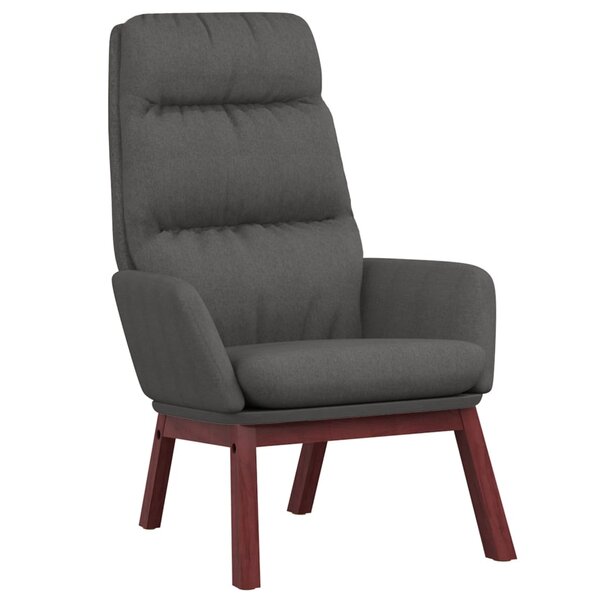 vidaXL Chaise de relaxation Gris foncé Tissu