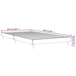 vidaXL Cadre de lit sonoma gris 100x200 cm bois d'ingénierie
