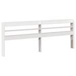 vidaXL Cadre de lit et tête de lit blanc 200x200 cm bois de pin massif