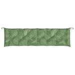 vidaXL Coussins de banc de jardin lot de 2 motif de feuilles tissu
