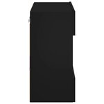 vidaXL Meuble TV mural avec lumières LED noir 58 5x30x60 5 cm