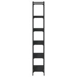 vidaXL Bibliothèque 6 niveaux noir 80x30x188 cm bois d'ingénierie