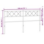 vidaXL Tête de lit métal noir 193 cm