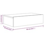 vidaXL Meuble TV avec éclairage LED noir 60x35x15 5 cm