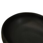 vidaXL Vasque à poser noir ovale 59x40x14 cm céramique