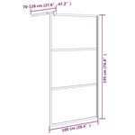 vidaXL Paroi de douche 100x195 cm Verre ESG avec design de pierre Noir