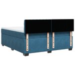 vidaXL Sommier à lattes de lit et matelas bleu 180x200 cm velours