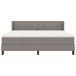 Lit à Ressorts vidaXL avec Matelas Taupe 180x200 cm Tissu