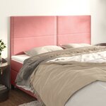 vidaXL Têtes de lit 4 Pièces Rose 90x5x78/88 cm Velours