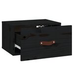 vidaXL Table de chevet murale Noir 40x29 5x22 cm