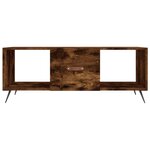 vidaXL Table basse chêne fumé 102x50x40 cm bois d'ingénierie