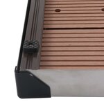 vidaXL Receveur de douche extérieur WPC Inox 80x62 cm Marron