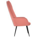 vidaXL Chaise de relaxation Rose Velours