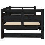 vidaXL Lit coulissant sans matelas noir 2x(80x200)cm