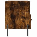vidaXL Tables de chevet 2Pièces chêne fumé 40x35x47 5cm bois d’ingénierie
