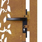 vidaXL Portail de jardin 105x80 cm acier corten conception de l'arbre