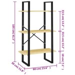 vidaXL Étagère de rangement 60x30x105 cm Bois de pin massif