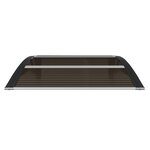 vidaXL Auvent de porte Noir 80x75 cm Polycarbonate