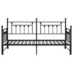 vidaXL Cadre de lit jour avec lit gigogne Noir 107x203 cm Acier