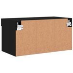 vidaXL Meuble TV avec lumières LED noir 60x30x30 cm