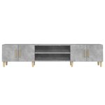 vidaXL Meuble TV gris béton 180x31 5x40 cm bois d'ingénierie