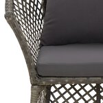 Salon de jardin meuble d'extérieur ensemble de mobilier 2 pièces avec coussins gris résine tressée 02_0015891