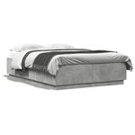 vidaXL Cadre de lit sans matelas gris béton 150x200 cm