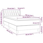 vidaXL Sommier à lattes de lit avec matelas Bleu foncé 90x190 cm