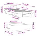 vidaXL Cadre de lit avec tiroir sans matelas chêne sonoma 75x190 cm