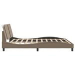 vidaXL Cadre de lit avec lumières LED cappuccino 180x200 cm similicuir