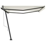 vidaXL Auvent automatique sur pied 400x350 cm Crème