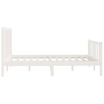 vidaXL Cadre de lit sans matelas blanc 160x200 cm bois massif