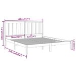 vidaXL Cadre de lit sans matelas 160x200 cm bois massif