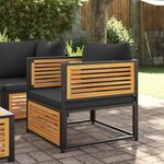 vidaXL Chaise de jardin avec coussins bois massif d'acacia